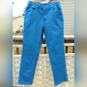 Vtg 90s new york NY JEANS bright blue denim straight leg mom jeans 8/10 NWOT